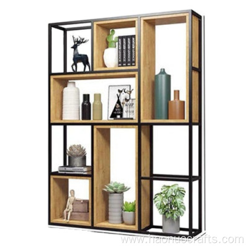 iron shelf living room partition office display shelf